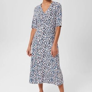 HOBBS London Frankie Dress Navy Multi Floral Size 8 (UK 12)
